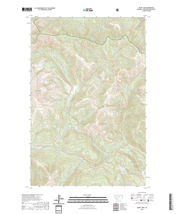 Heart Lake topographic map thumbnail