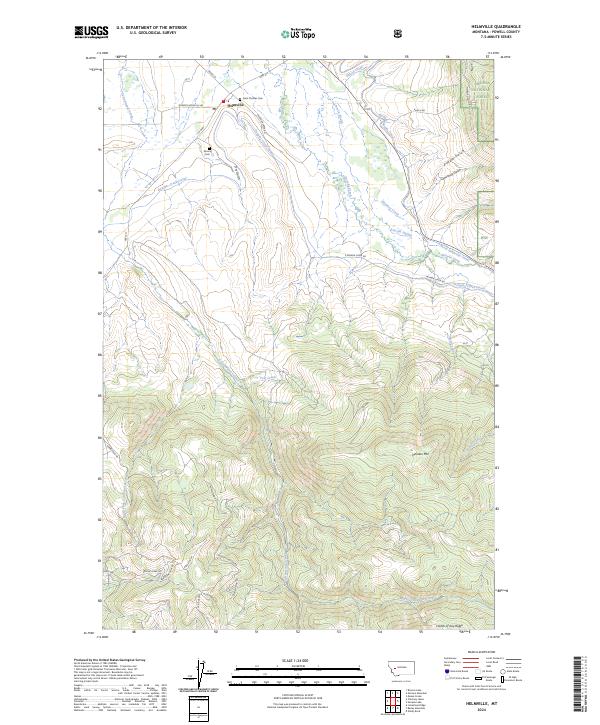 Helmville topographic map thumbnail