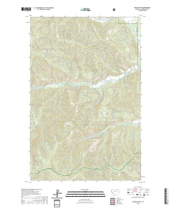 Helwick Peak topographic map thumbnail