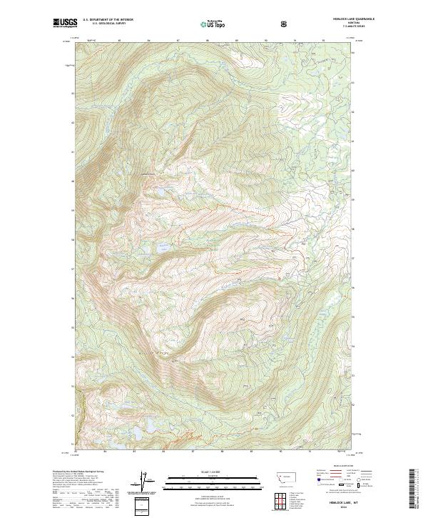 Hemlock Lake topographic map thumbnail