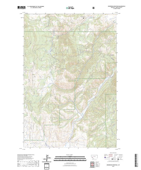 Henderson Mountain topographic map thumbnail