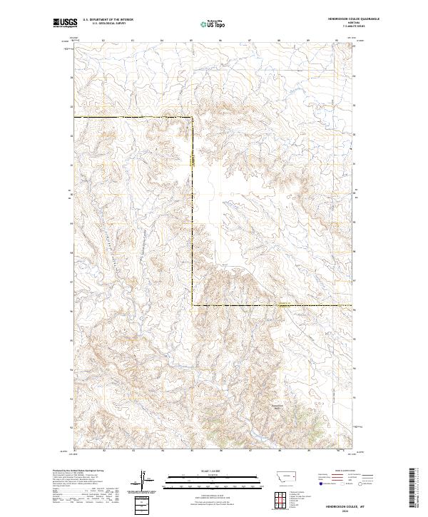 Hendrickson Coulee topographic map thumbnail