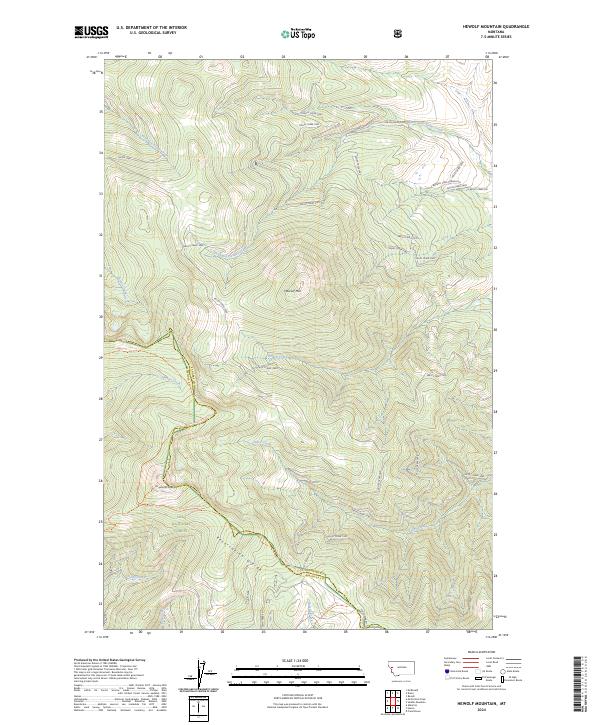 Hewolf Mountain topographic map thumbnail