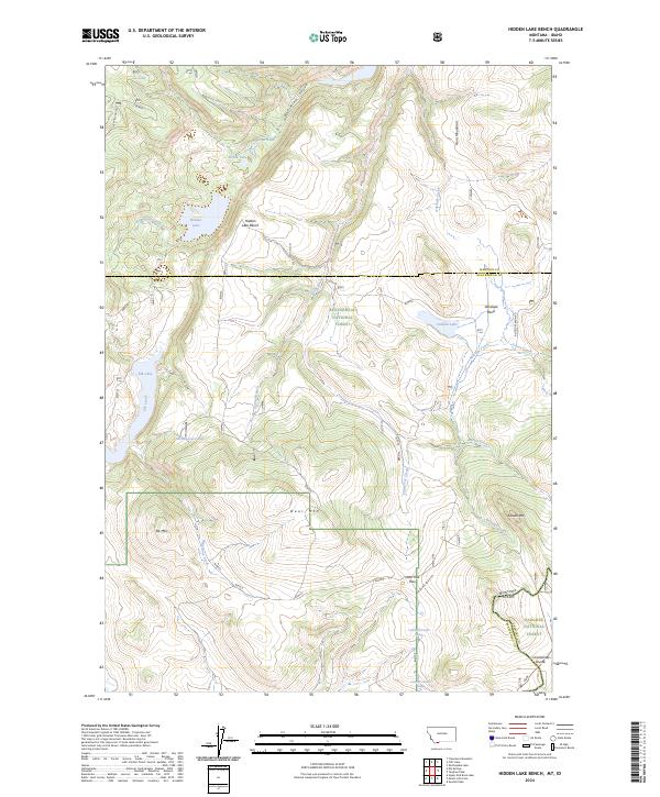 Hidden Lake Bench topographic map thumbnail