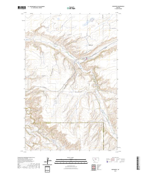 Highwood topographic map thumbnail