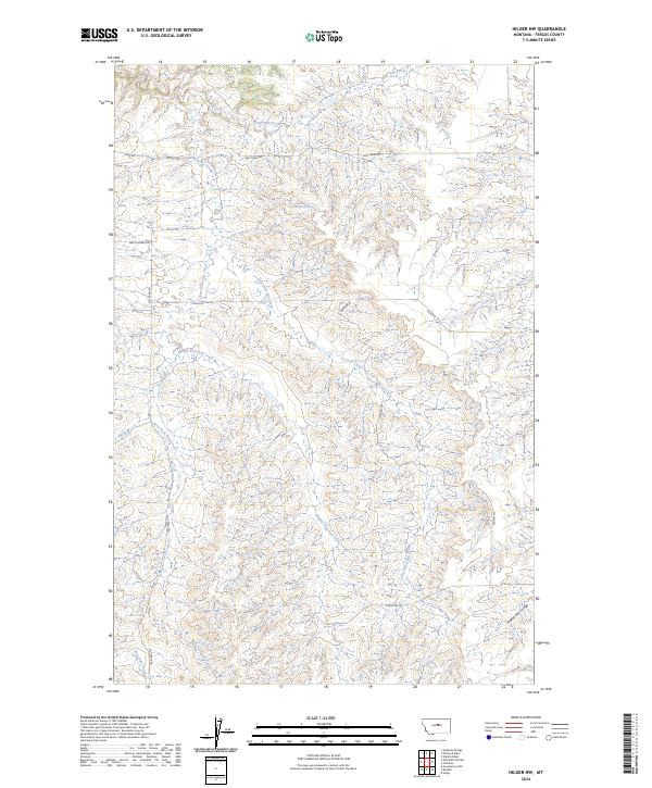 Hilger NW topographic map thumbnail