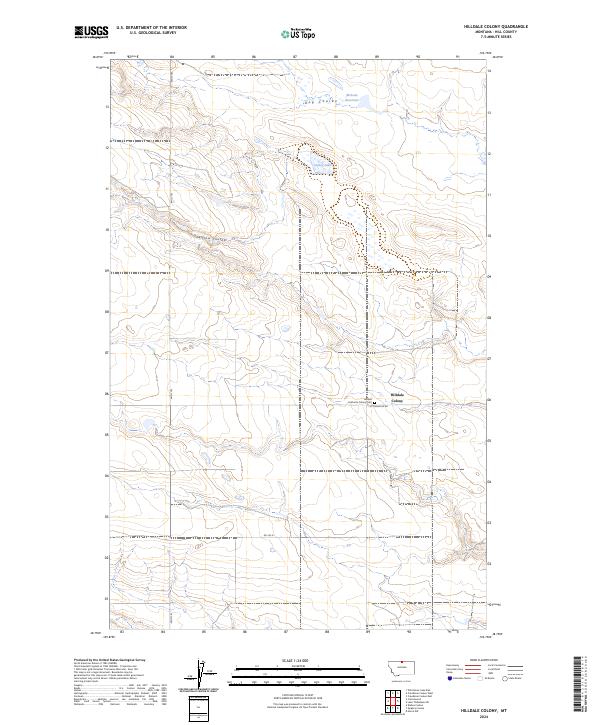 Hilldale Colony topographic map thumbnail