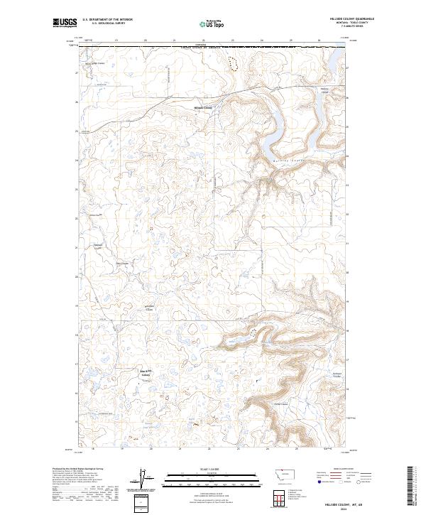 Hillside Colony topographic map thumbnail