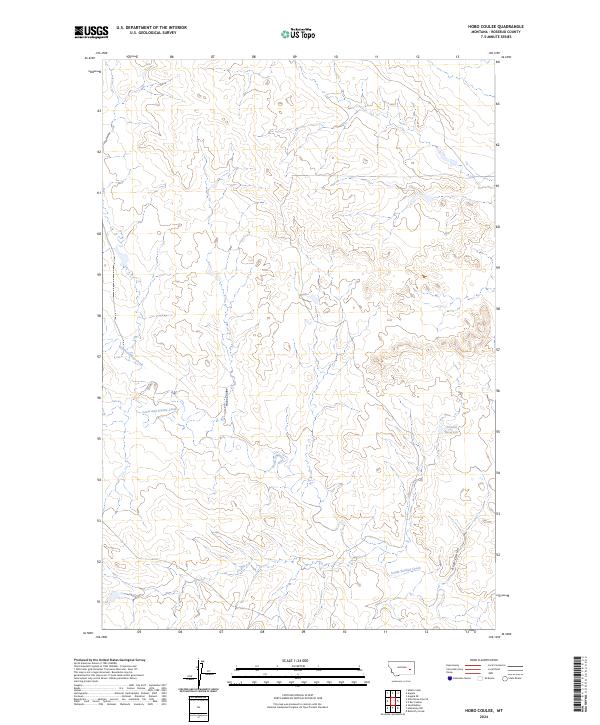 Hobo Coulee topographic map thumbnail