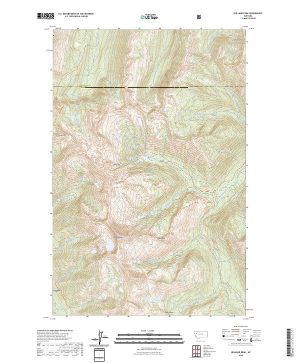 Holland Peak topographic map thumbnail