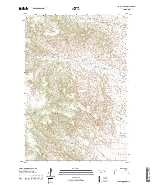 Hollowwood Creek topographic map thumbnail