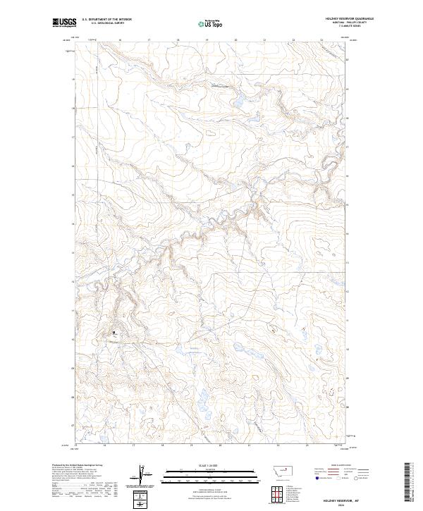 Holzhey Reservoir topographic map thumbnail