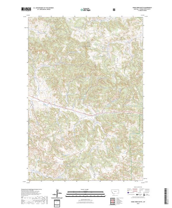 Home Creek Butte topographic map thumbnail