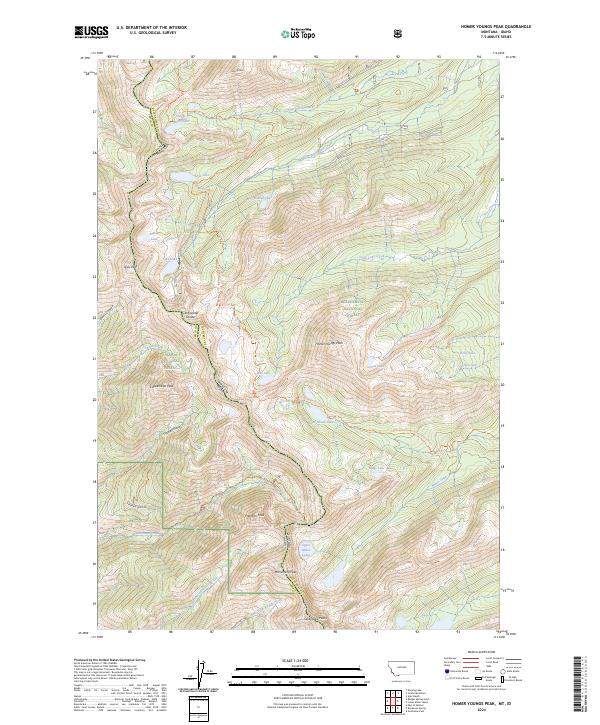 Homer Youngs Peak topographic map thumbnail