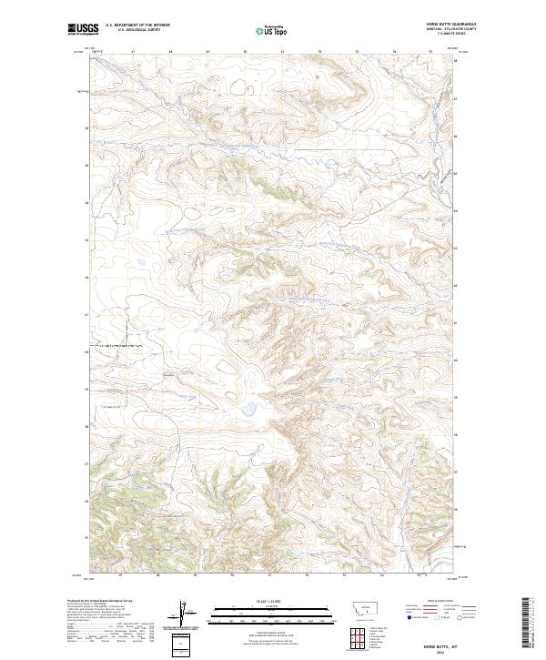 Horse Butte topographic map thumbnail