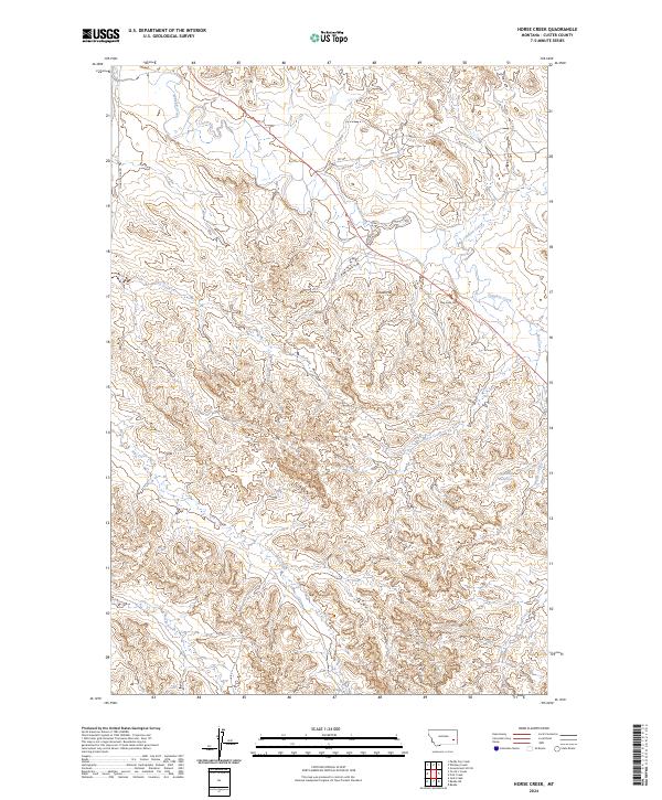 Horse Creek topographic map thumbnail