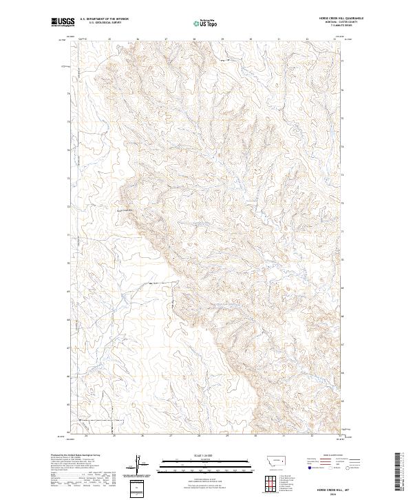 Horse Creek Hill topographic map thumbnail
