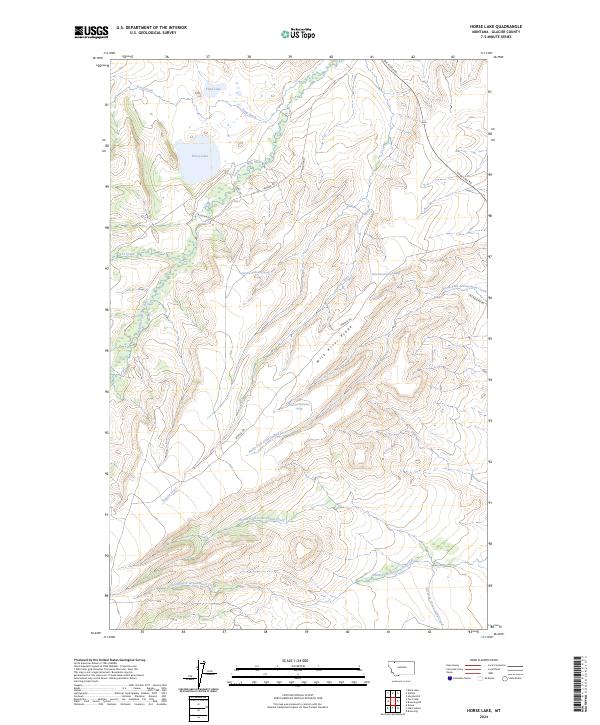 Horse Lake topographic map thumbnail
