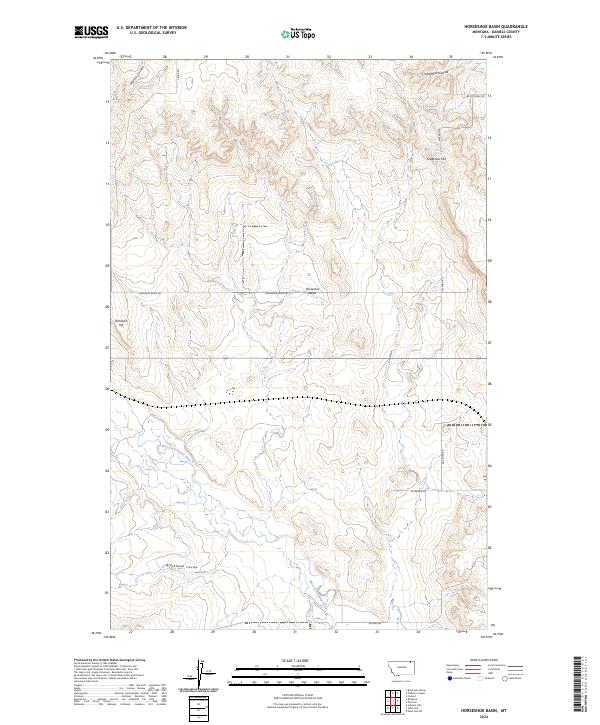 Horseshoe Basin topographic map thumbnail