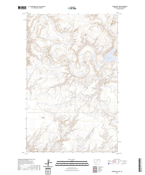 Horseshoe Lake topographic map thumbnail