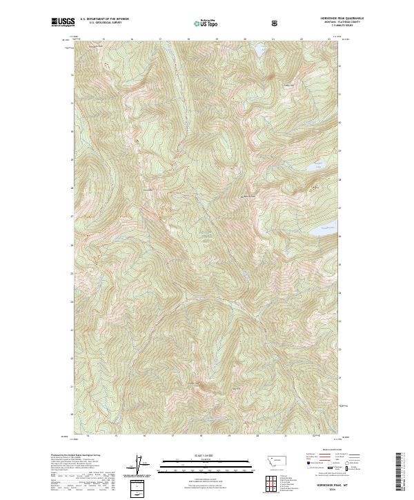 Horseshoe Peak topographic map thumbnail
