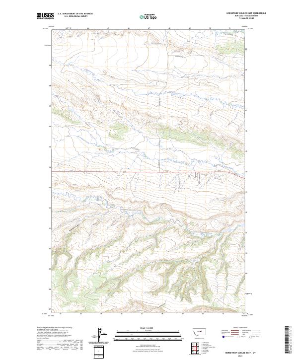 Horsethief Coulee East topographic map thumbnail