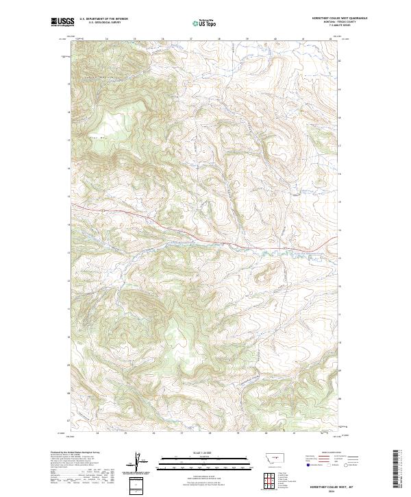Horsethief Coulee West topographic map thumbnail