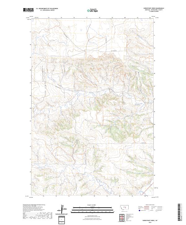 Horsethief Creek topographic map thumbnail