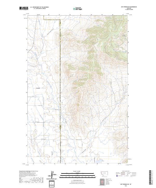Hot Springs NE topographic map thumbnail