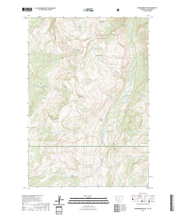 Hummingbird Peak topographic map thumbnail
