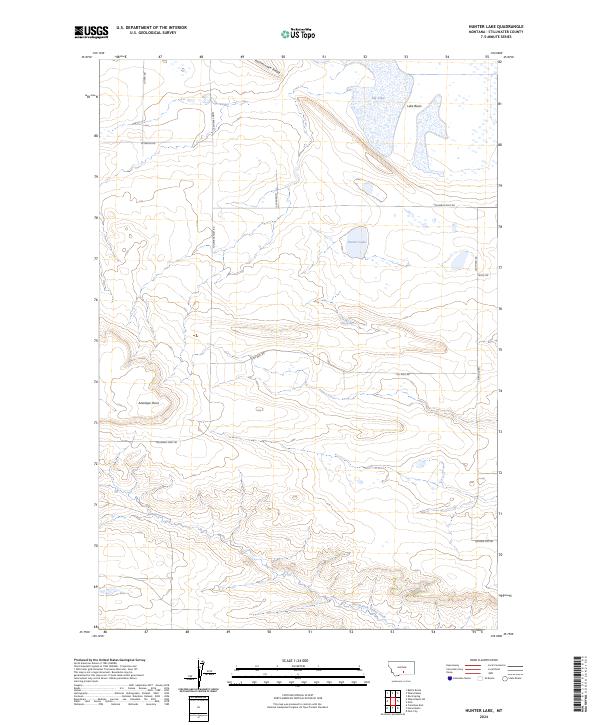 Hunter Lake topographic map thumbnail