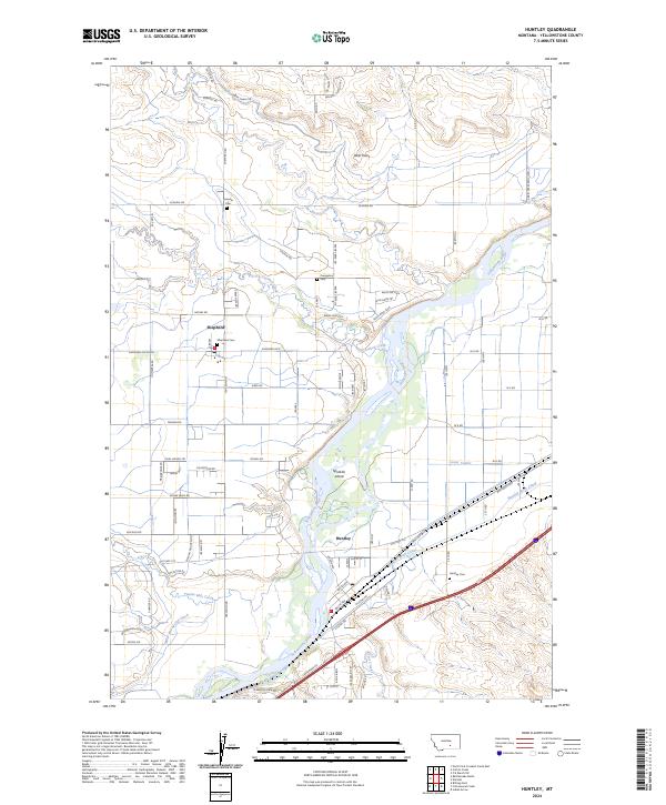 Huntley topographic map thumbnail