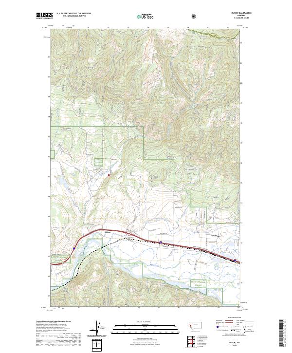 Huson 2024 topographic map thumbnail