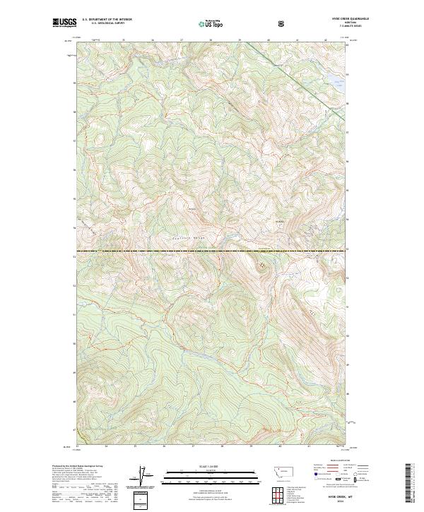 Hyde Creek topographic map thumbnail