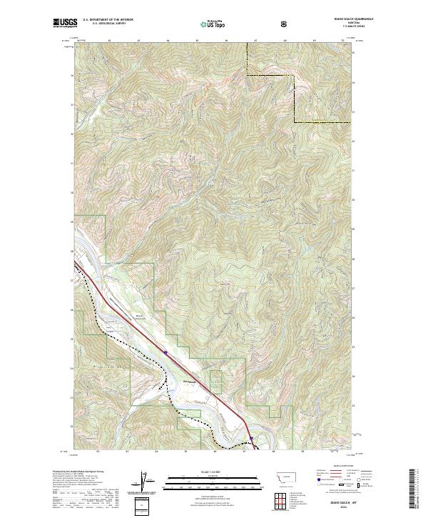 Idaho Gulch topographic map thumbnail