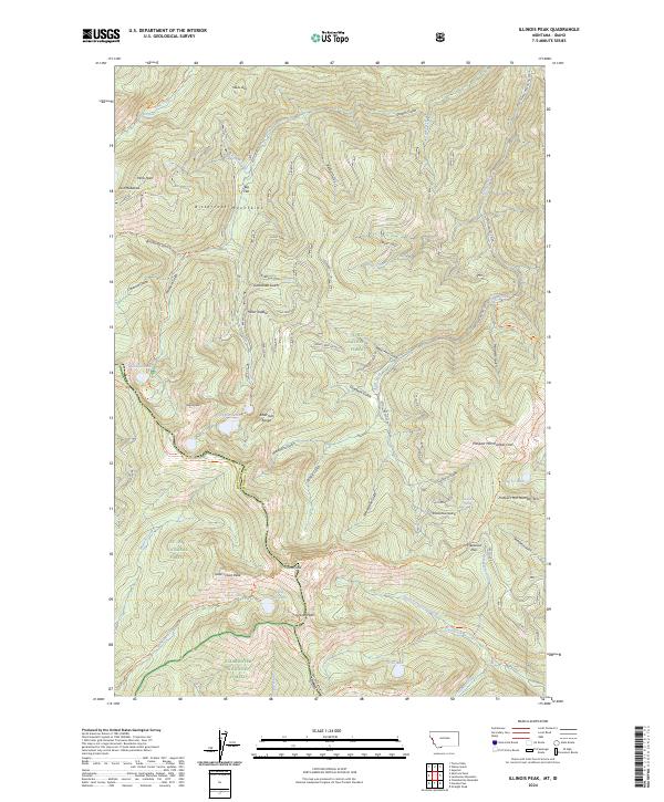 Illinois Peak topographic map thumbnail