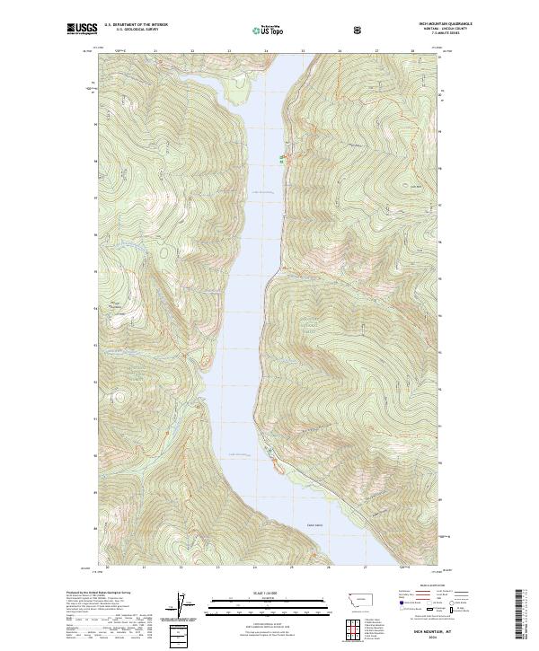 Inch Mountain topographic map thumbnail
