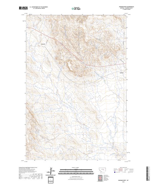 Ingomar West topographic map thumbnail