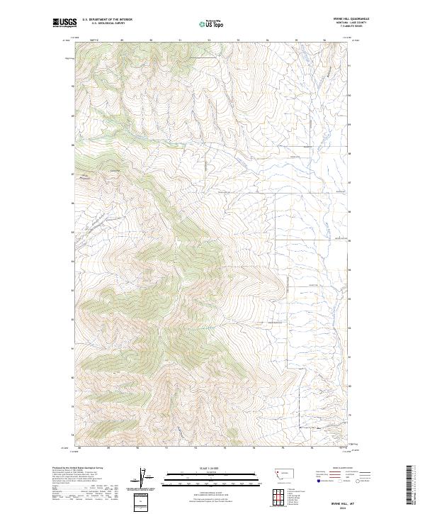 Irvine Hill topographic map thumbnail
