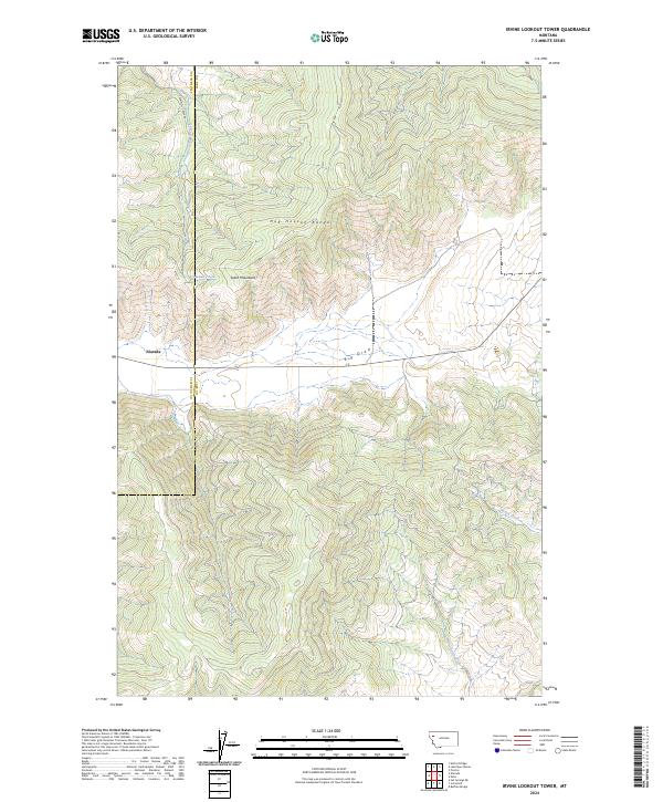 Irvine Lookout Tower topographic map thumbnail