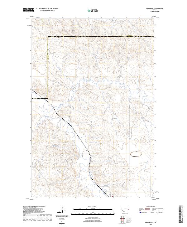 Ismay North topographic map thumbnail