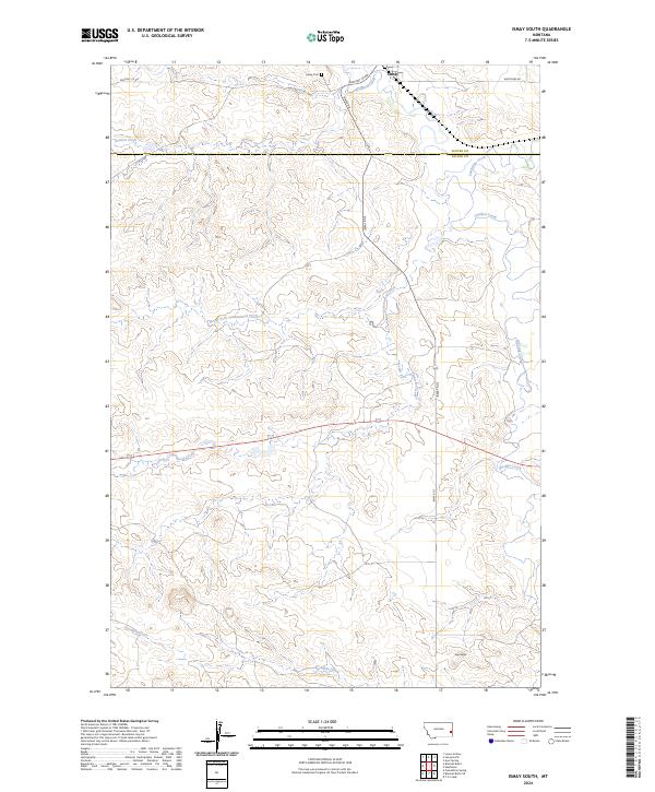 Ismay South topographic map thumbnail