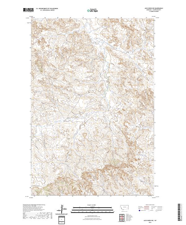 Jack Creek NW topographic map thumbnail