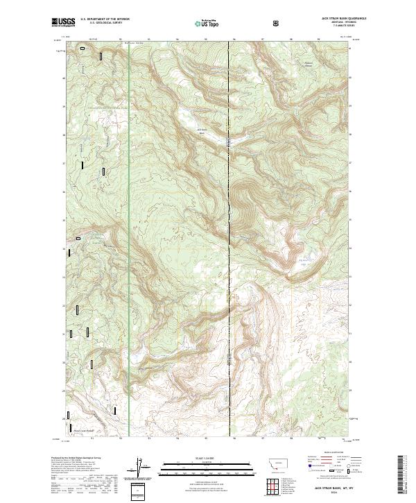 Jack Straw Basin topographic map thumbnail