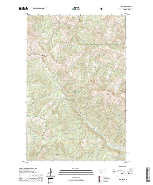 Jakie Creek topographic map thumbnail