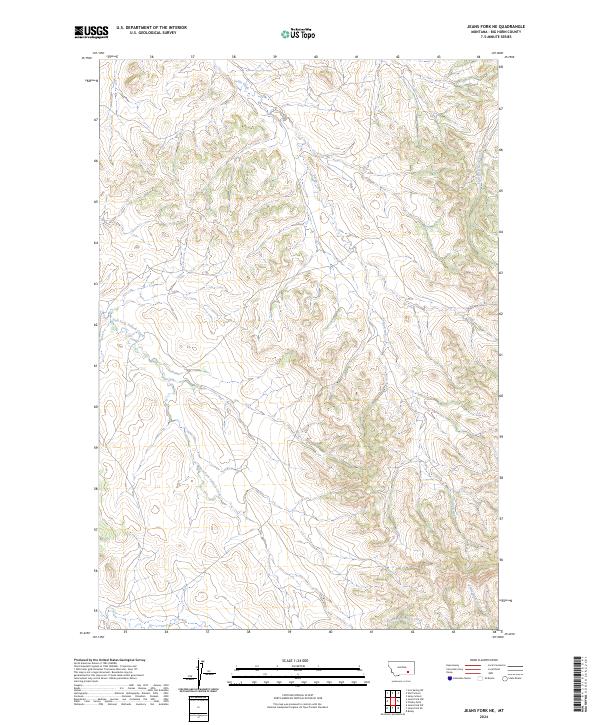 Jeans Fork NE topographic map thumbnail