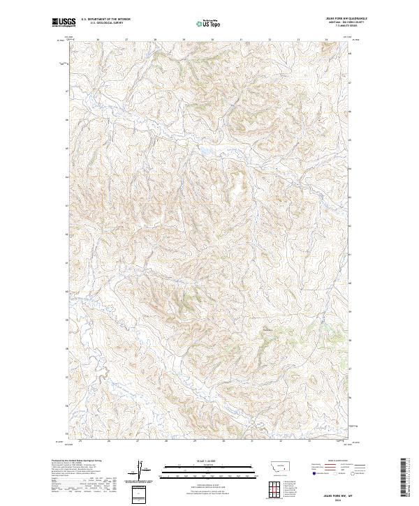 Jeans Fork NW topographic map thumbnail
