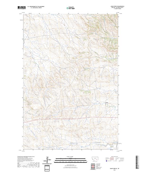 Jeans Fork SE topographic map thumbnail