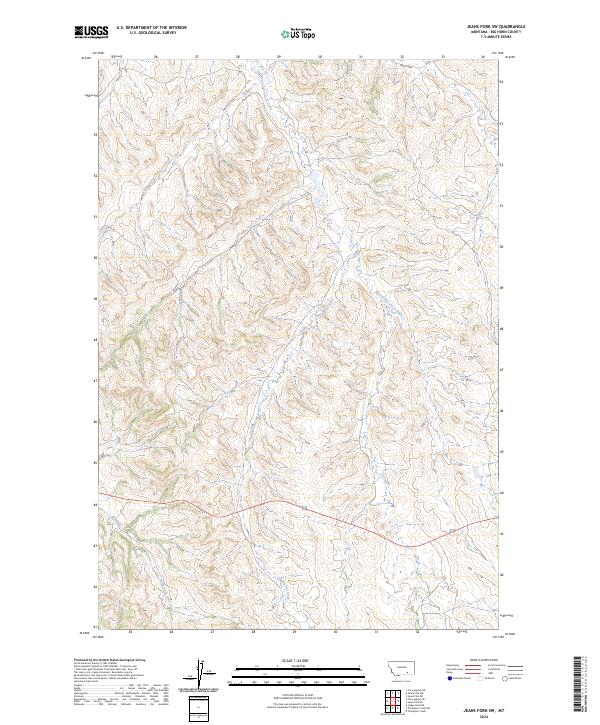 Jeans Fork SW topographic map thumbnail