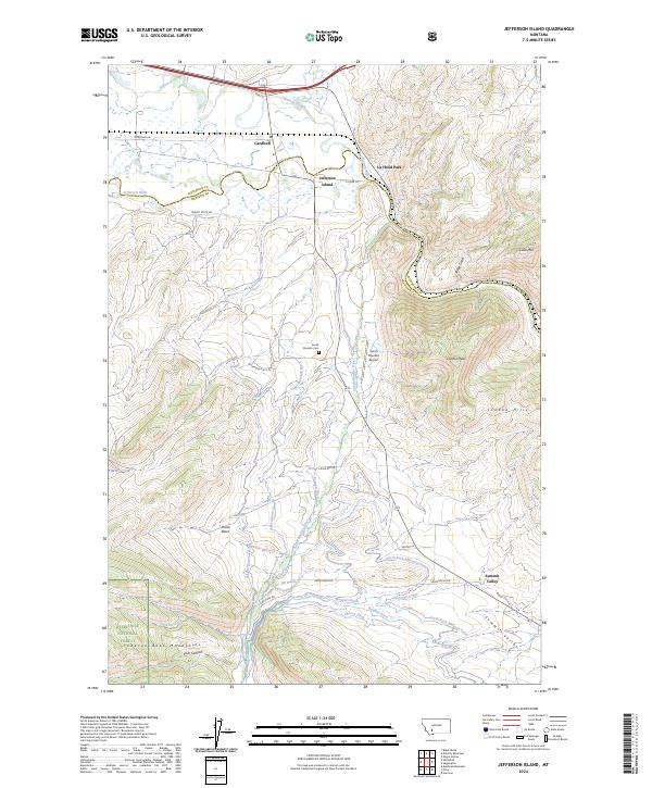 Jefferson Island topographic map thumbnail